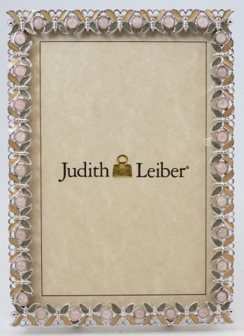 JUDITH LEIBER ENAMELED BUTTERFLY PICTURE FRAME: JUDITH LEIBER ENAMELED BUTTERFLY PICTURE FRAME. MEASURES 7.5" TALL BY 5.5" WIDE.