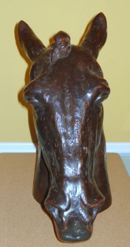 Huge American Bronze of horse head - Anna Hyatt Hn: Huge American Bronze of horse head - Anna Vaughn Hyatt Huntington (1876 –1973). Signed A.H.H. dated 1937 and numbered 3/25. Size: 13.5” H x 15” L