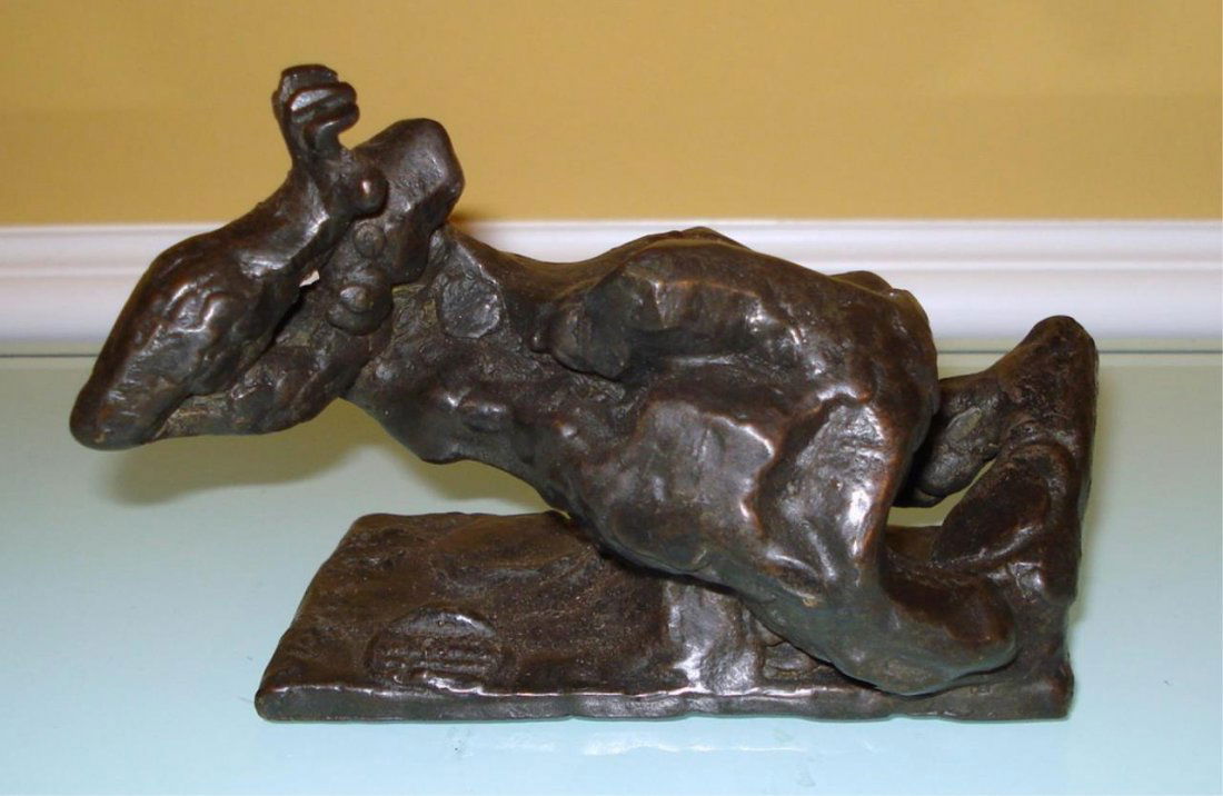 JACQUES LIPCHITZ RARE CUBISM BRONZE SCULPTURE: A rare cubism abstract bronze after Jacques Lipchitz (LITHUANIAN, 1891-1973). Signed Lipchitz and stamped with foundry marks. Measures approx. 3 1/2" height x 5" length.