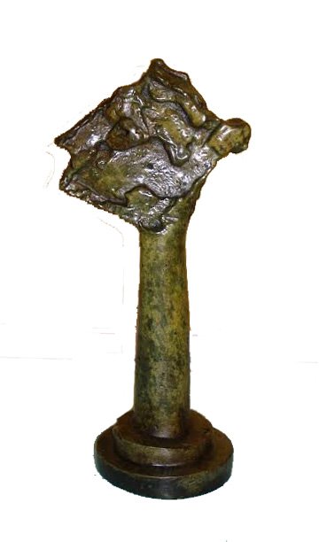 MAX WEBER GERMAN ABSTRACT BRONZE SCULPTURE: Bronze abstract sculpture after Max Weber (GERMAN, 1864 – 1920). Signed Max Weber to bottom of base and dated 1959. Roman Bronze Works Foundry marks. Measures approx. 8 3/4" height not including bas