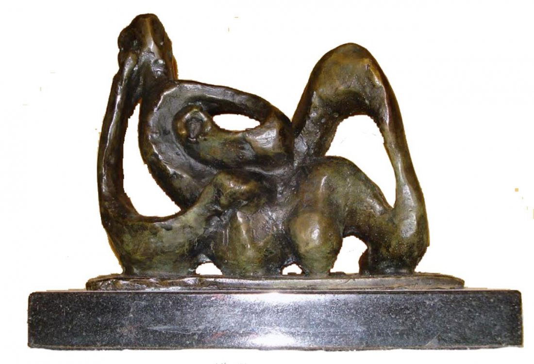 JACQUES LIPCHITZ RUSSIAN-LITHUANIAN BRONZE SCULPTU: After Jacques Lipchitz (1891 -- 1973) Lithuanian Cubist Bronze Signed and numbered Bronze: 6"L x 5.5"W with Base 8"L x 5"W