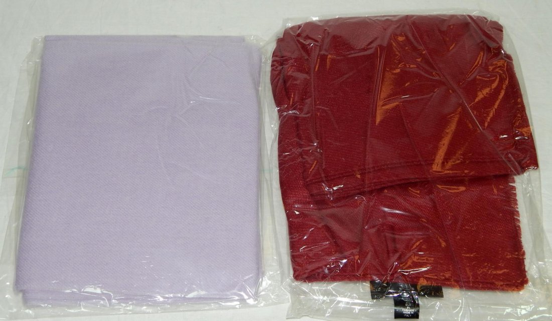 (2) NEW CELINE SILK & WOOL SCARVES: (2) NEW CELINE SILK & WOOL SCARVES. COMES NEW IN PACKAGE.