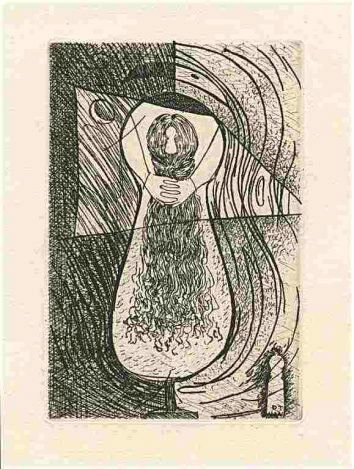DOROTHEA TANNING ORIGINAL ETCHING: Dorothea Tanning Original Etching - Printed In Paris By Lacourière And Published By Pierre À Feu And Maeght Editeur For The Marcel Duchamp / André Breton Project Surréalisme En 1947 - Issued In A