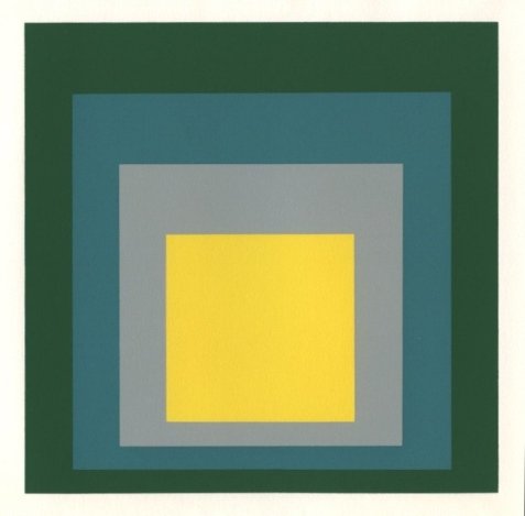 ALBERS SILKSCREEN "HOMAGE TO THE SQUARE" 1968: Joseph Albers Silkscreen 1968 - "Homage To The Square: Park" Medium: Silkscreen / Serigraph - Published In 1968 By The Sidney Janis Gallery Of New York, For A Now Very Scarce Exhibition Catalogue - Im