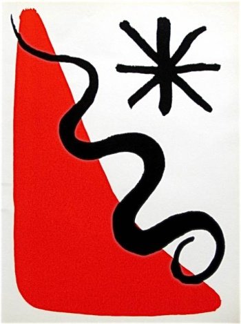 ALEXANDER CALDER SCREENPRINT, 1965: Alexander Calder Screenprint, 1965 - Medium: Silkscreen - A Nice Impression Printed On Laid Paper, For A Rare 1965 Exhibition Catalogue Published By The Musee National D'art Moderne Of Paris - Sheet S