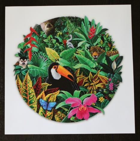 CHICK BRAGG "RAIN FORREST MAGIC" - HAND SIGNED - LTD ED: Charles Lynn "Chick" Bragg "Rain Forrest Magic" - Hand Signed Limited Edition Mixed Media on Heavy Stock - Numbered "AP 90/100" Artist's Proof - Image Appx. 16"x 16" - Page Appx 18"x18" - Comes Unfram