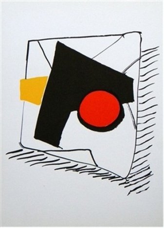 CALDER ORIGINAL LITHOGRAPH, 1976: Alexander Calder Original Lithograph, 1976 - Published In 1976 For The Front Cover Of DerriÃ¨re Le Miroir (No - 221) - Sheet Size: 15 X 11 Inches - Unframed