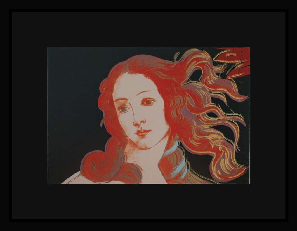 WARHOL "BIRTH OF VENUS" - FRAMED: Andy Warhol "Birth Of Venus" - Lithograph On Heavy Art Stock - Professionally Framed With Acid Free Mat And Solid Wood Frame - Image Appx. 8.75" X 11" - Framed Appx. 15.75" X 18".
