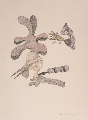 JONATHAN HAMMER HAND SIGNED ETCHING "KOVNO 11": Jonathan Hammer Etching - "Kovno 11" - Hand Signed In Pencil By The Artist - Limited Edition of 35- Numbered In Pencil "5/75" - Paper Size Appx 30" x 22" - Image Size Appx 22" x 14.75" - On Heavy Wove