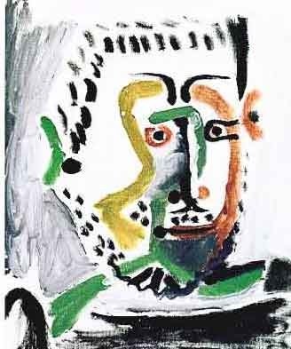 PICASSO "MAN'S HEAD": Pablo Picasso "Man's Head" - Numbered Limited Edition Giclee' On Heavy Archival Wove Paper - Estate Signed In Pencil "Collection Domaine Picasso" - Edition Size 500 - Numbered In Pencil On Lower Left