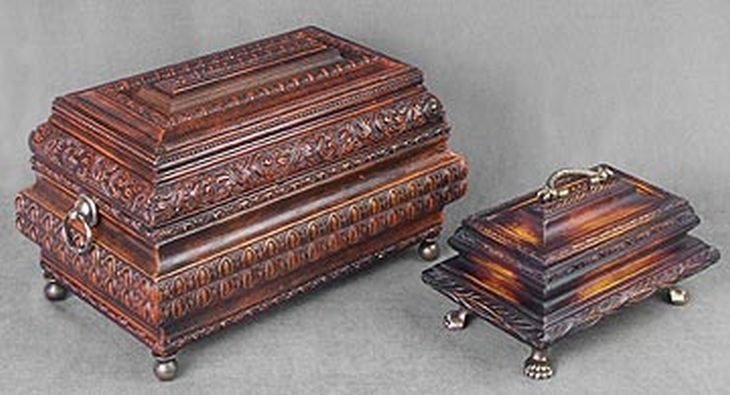 SET OF 2 DECORATIVE BOXES: SET OF 2 DECORATIVE BOXES.