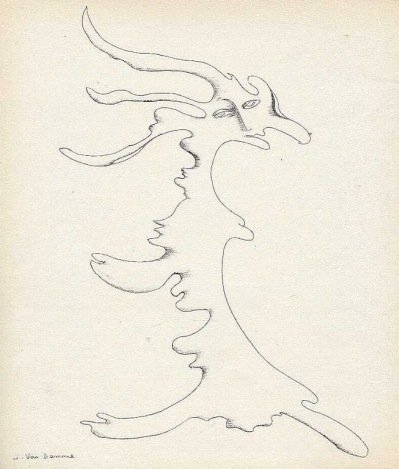 ELISABETH VAN DAMME ORIGINAL LITHOGRAPH: Elisabeth Van Damme Original Lithograph - Printed In Paris By Mourlot And Published By Pierre À Feu And Maeght Editeur For The Marcel Duchamp / André Breton Project Surréalisme En 1947 - Issued In