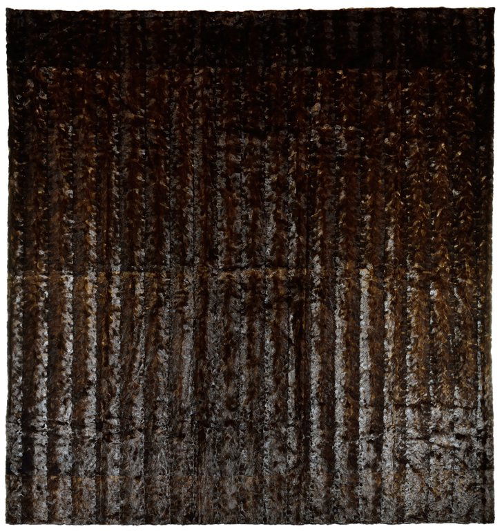 A LARGE MINK BLANKET THROW: A LARGE MINK BLANKET THROW 20th Century A ROYAL LUXURY brown mink blanket. Very good condition. 118 x 118 inches