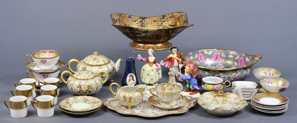 A GROUP OF ANTIQUE AND VINTAGE JAPANESE FINE CHINA INCL: A GROUP OF ANTIQUE AND VINTAGE JAPANESE FINE CHINA INCLUDES NORITAKE FINE CHINA 20th Century, Japan A collection of Japanese fine china includes occupied Japan figurines, and NORITAKE fine china. 4½