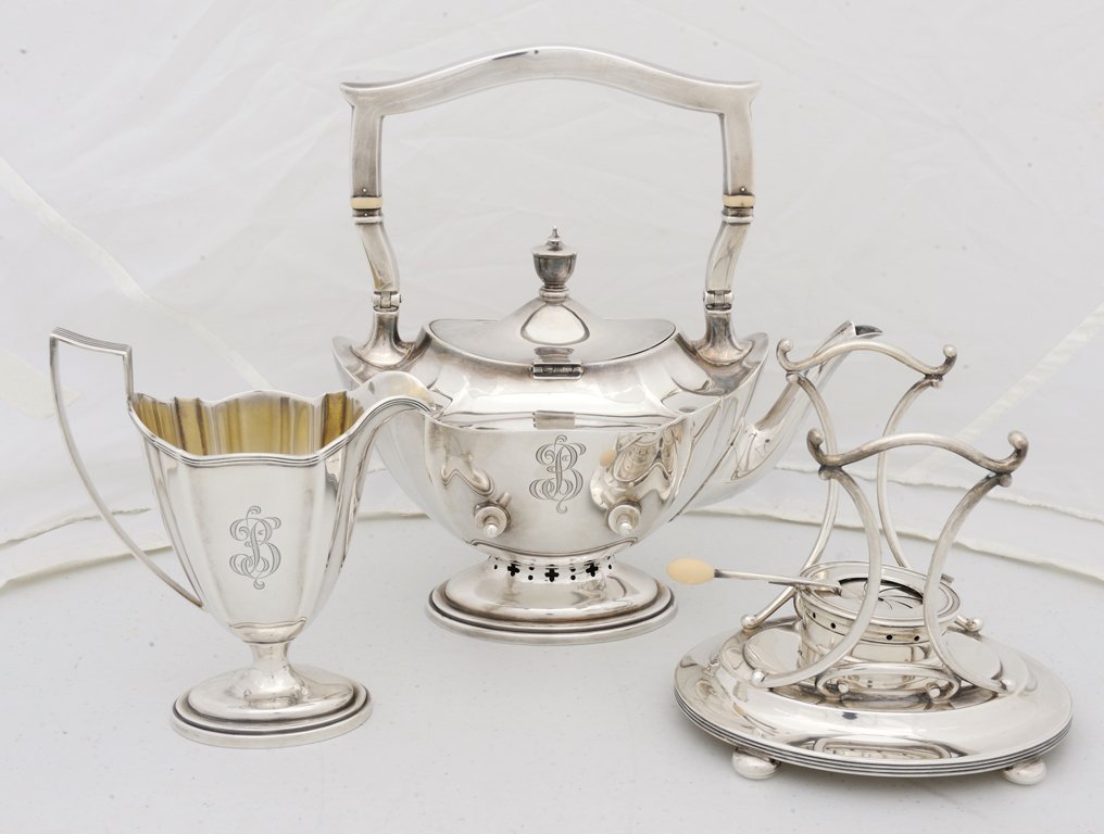 A SEVEN PIECE GORHAM STERLING "PLYMOUTH" SILVER COFFEE - 6