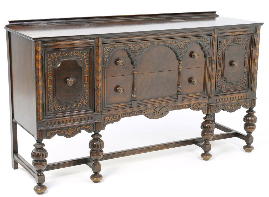 A JACOBEAN STYLE BUFFET WITH FRUITING FOLIATE