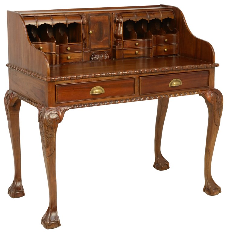 A QUEEN ANNE STYLE LADIES WRITING DESK WITH CLAW AND Aug 29, 2013