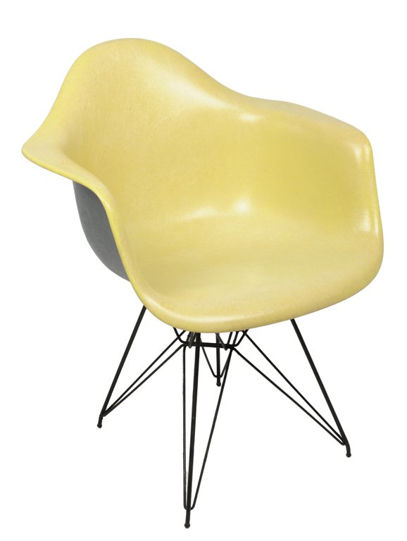 A CHARLES AND RAY EAMES CAST FIBERGLASS CHAIR FOR: A CHARLES AND RAY EAMES CAST FIBERGLASS CHAIR FOR HERMAN MILLER Mid 20th Century 30½ x 24¾ x 23¾ inches (77.5 x 62.9 x 60.3 cm).