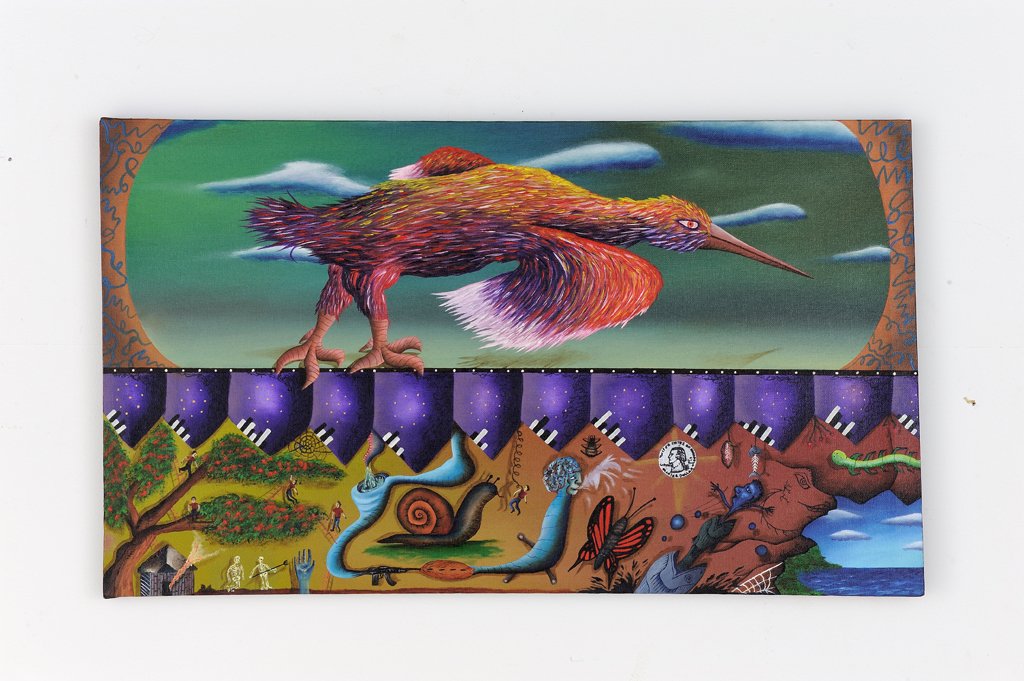MARIO HUERTAS, (Puerto Rican, born 1980), Procesos de: MARIO HUERTAS (Puerto Rican, born 1980) Procesos de Vida, 2013 Oil on canvas H 13½ x W 23¼ inches
