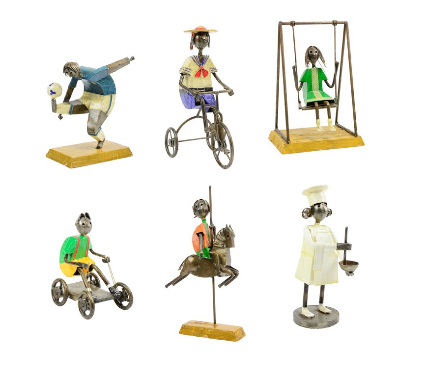 MANUEL FELGUEREZ, (Mexican, born 1938), A GROUP OF: MANUEL FELGUEREZ (Mexican, born 1938) A GROUP OF FIGURES METAL