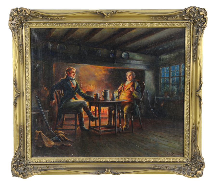 LEONARD CARR COX: LEONARD CARR COX English, 20th Century Untitled oil on canvas Signed L. Carr Cox (lower right) 20¼ x 23¾ inches