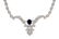 A LADY'S DESIGNER 14K WHITE GOLD SAPPHIRE & DIAMOND