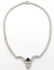 A LADY'S DESIGNER 14K WHITE GOLD SAPPHIRE & DIAMOND - 2