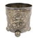 A CONTINENTAL SILVER CUP RAISED ON THREE BALL FEET