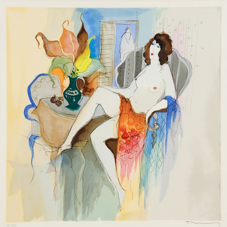 ITZCHAK TARKAY, (Israeli, born 1935), Untitled,: ITZCHAK TARKAY (Israeli, born 1935) Untitled Serigraph HC 4/50 Signed lower right H 16¼ x W 16 inches.
