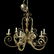 A FRENCH LOUIS XV STYLE PATINATED METAL SIX-LIGHT