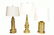 A COLLECTION OF BRASS LIBRARY, TABLE LAMPS AND FLOOR - 4