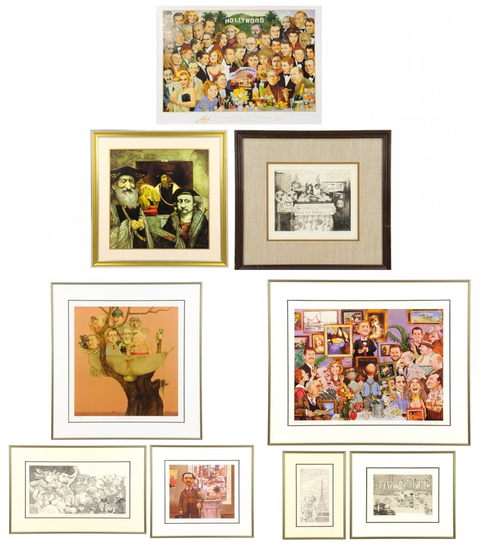 "THE DAILY LIFE" A COLLECTION OF ETCHINGS AND A PRINT: "THE DAILY LIFE" A COLLECTION OF ETCHINGS AND A PRINT BY CHARLES BRAGG 20th Century A collection of signed Charles Bragg art, including four engravings, three prints, one serigraph and one poster. Lar