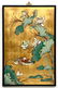 AN ASIAN STYLE PAINTED COROMANDEL HANGING PANEL
