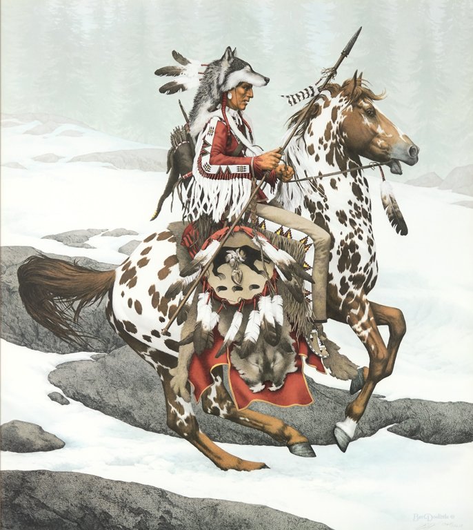 BEVERLY (Bev) DOOLITTLE, (American, born 1947), Pinot: BEVERLY (Bev) DOOLITTLE (American, born 1947) Pinot Lithograph, 1745/13,238 Signed and numbered lower right H 21¾ x W 19½ inches.