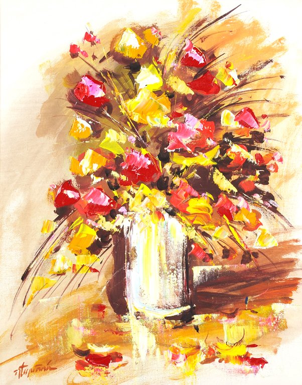 JAVIER VAZQUEZ ESTUPINAN, (Mexican, born 1951), Still: JAVIER VAZQUEZ ESTUPINAN (Mexican, born 1951) Still Life Oil on canvas Signed lower left H 20 x W 16 inches.