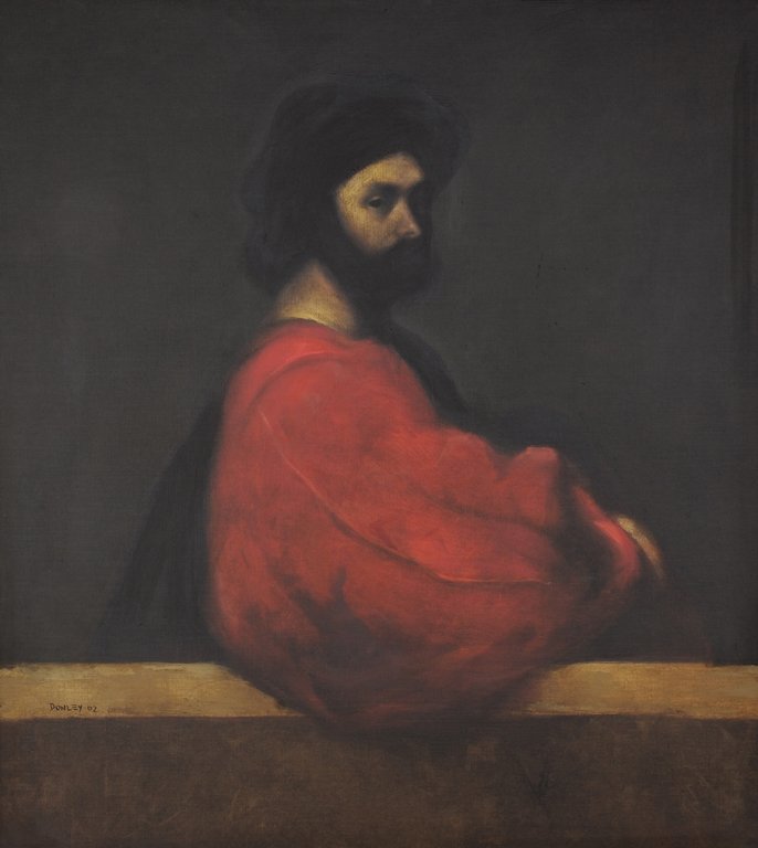 RAY DONLEY, (American, born 1950), Untitled, 2002, Oil: RAY DONLEY (American, born 1950) Untitled, 2002 Oil on canvas Signed and dated lower left H 24¼ x W 36¼ inches.