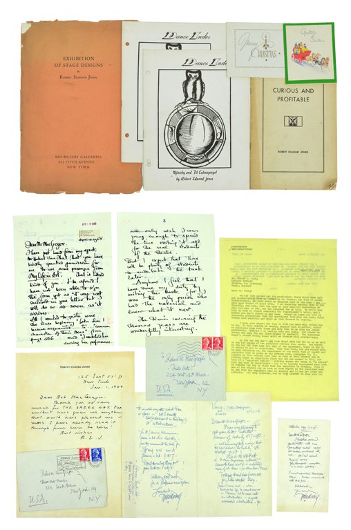 (THEATRE) CRAIG, EDWARD GORDON AND ROBERT EDMOND JONES: (THEATRE) CRAIG, EDWARD GORDON AND ROBERT EDMOND JONES English Modernist actor, director and scene designer, (1872-1966) and American scenic lighting and costume designer, (1887-1954) A hand-written l