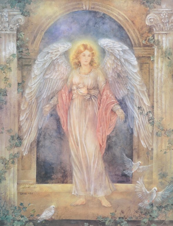 LENA LIU, (Taiwanese, 20th century), Guardian Angel,: LENA LIU (Taiwanese, 20th century) Guardian Angel, 1996 Digital offset print, 2753/5500 Signed and numbered in marker lower left H 26 x W 20 inches.