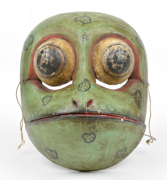 A WOODEN ETHNOGRAPHIC MASK: A WOODEN ETHNOGRAPHIC MASK H 7½ x W 6 x D 3¼ inches. Provenance: Property from the Estate of John and Ann Hamilton, Houston, Texas