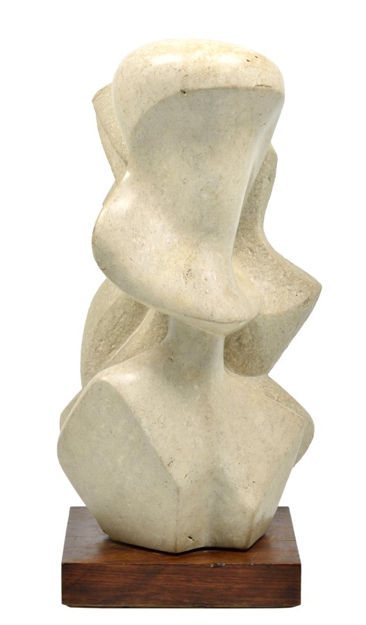 STYLE OF HENRY MOORE, (20th century), Original: STYLE OF HENRY MOORE (20th century) Original Sculpture Granite on wooden base Unsigned H 31 x W 14 x D 17 inches. Provenance: Property from the Collection of Alfred O. Garcia, Spring, Texas