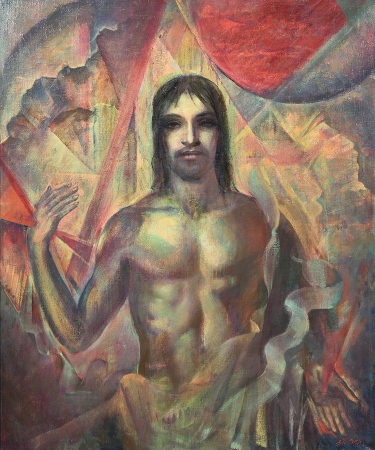 JOHN WILLIAM ORTH, (American, 1889-1976), Untitled, Oil: JOHN WILLIAM ORTH (American, 1889-1976) Untitled Oil on canvas wrapped on board Signed lower right H 35½ x W 29½ inches.