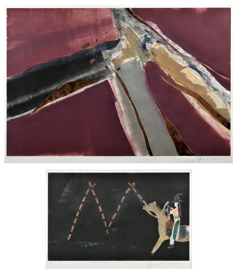 JACK R EGGMAN, (American), Indians Hunting at Night (1 of 10)