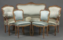 A FRENCH LOUIS XV STYLE SALON SUITE