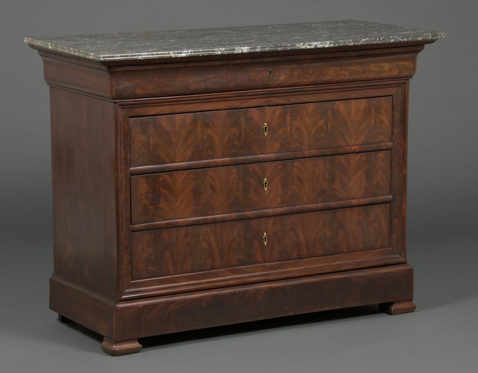 A LOUIS PHILIPPE STYLE MAHOGANY COMMODE (1 of 3)