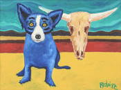 GEORGE RODRIGUE, (American, 1944-2013), Desert Blue