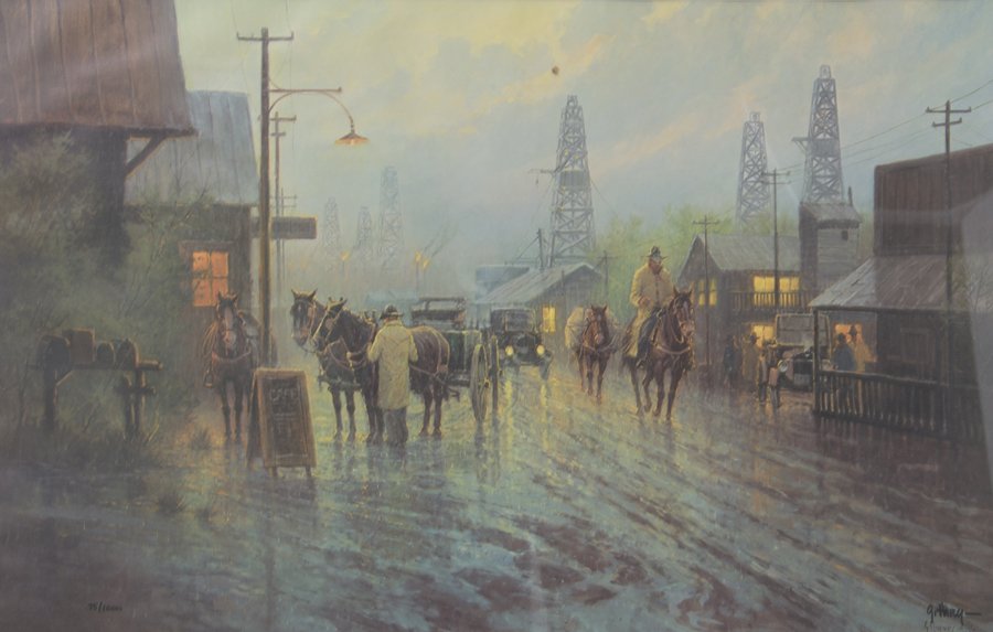 G. HARVEY, (American, born 1933), Leaving the Oil (1 of 4)