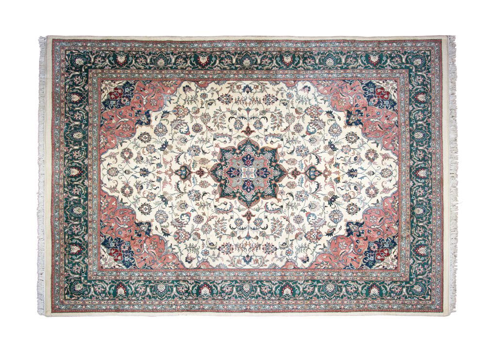 A TABRIZ STYLE WOOL RUG (1 of 3)