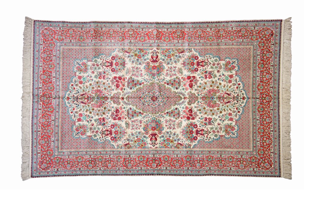 A PERSIAN SILK RUG (1 of 3)