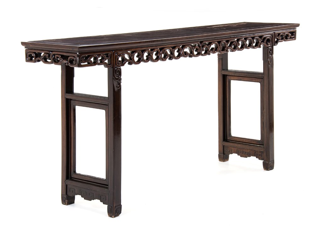 A CHINESE HARDWOOD ALTAR TABLE (1 of 2)