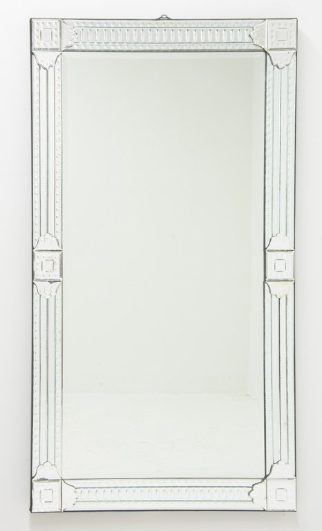 A VENETIAN STYLE ETCHED GLASS MIRROR (1 of 4)